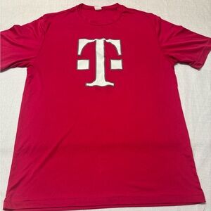 Sport-Tek Men's Bold Red Tee with White‎ Logo Size M